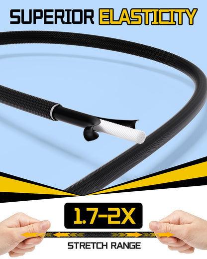 8 Pcs 48 Inch Adjustable Carabiner Bungee Cords with Hooks, Easy to Adjust from 7" to 48", Red Bungee Straps with UV-Resistance & Superior Elasticity for Cargo, Bike, Luggage, Carts, Truck, etc