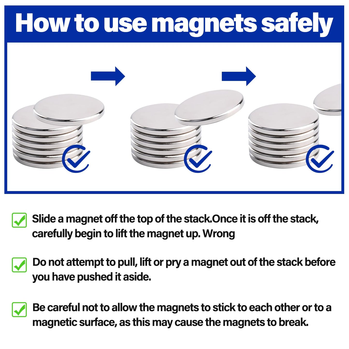 100 Pack Neodymium Magnets - Strong, Rare Earth, 12x3mm Round, Disc, Thin, Small, Flat, for Whiteboard, DIY, Cabinet, Scientific, Craft