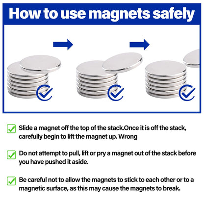 100 Pack Neodymium Magnets - Strong, Rare Earth, 12x3mm Round, Disc, Thin, Small, Flat, for Whiteboard, DIY, Cabinet, Scientific, Craft