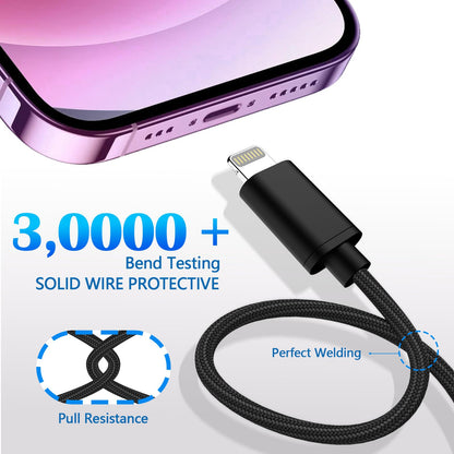 Setolgh for USB C to Lightning Cable 27W Fast Charging 20FT/6M 2Pack MFi Certified Nylon Braided Extra Long iPhone Charger Cable Compatible with iPad/iPod/iPhone 14/13/12/11/Pro Max/X/SE/8/7 Series