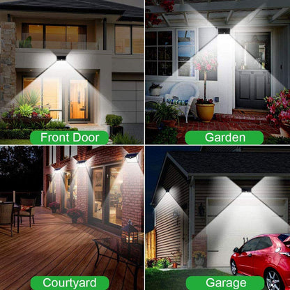 DISGIAN Solar Lights Outdoor, 208 LED Solar Motion Sensor Light with 3 Modes &270° Wide Angle,IP65 Waterproof, Solar Security Lights for Yard Pathway Porch Garage,Cool White(1 Pack)