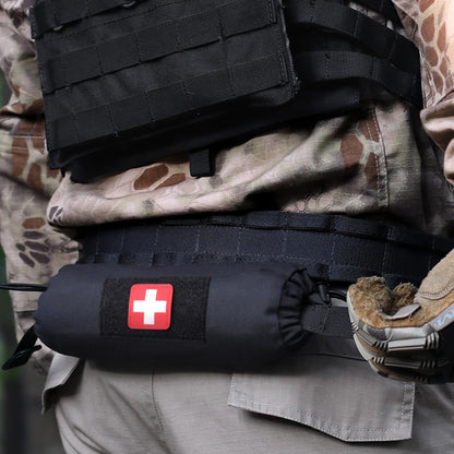 WYNEX Tactical First Aid Drop Dump Pouch, EMT Trauma Roll Up Drop Pouch EMT IFAK Sub Abdominal Carrying Bag with Hook-N-Loop
