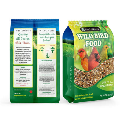 Quality Wild Bird Seed | Willowbrie Bird Seed | Birdseed for Outdoor Feeders | Wild Bird Food | Wild Bird Feed | 5lb Bag | Canadian