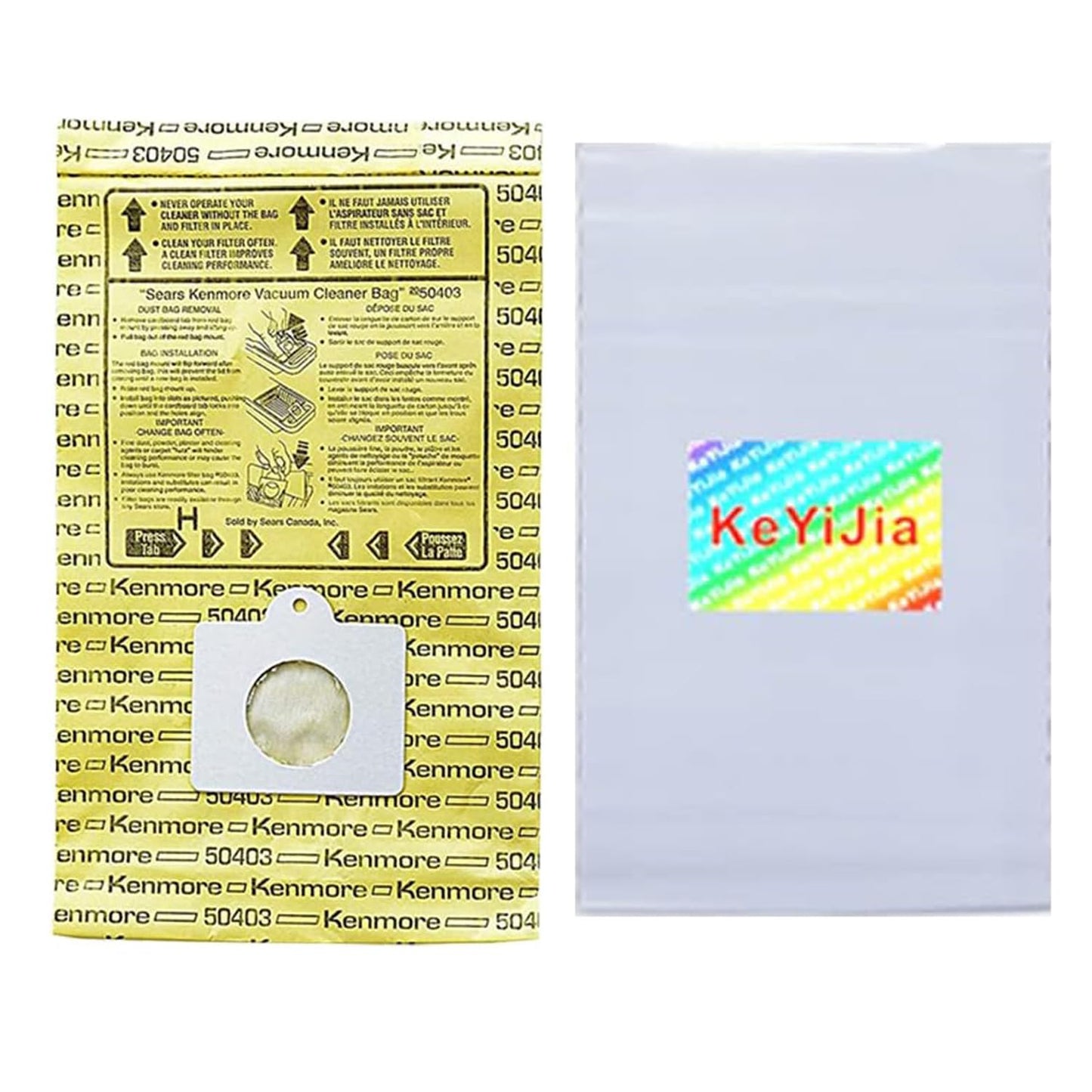 20 Pack Replacement Disposable Canister Vacuum Cleaner Bags for Kenmore 50403