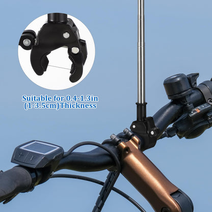 2 Pcs Bicycle Flagpole Mounting Stand Telescoping Racing Flag Outdoor Flag Bike Display Flagpole Holder
