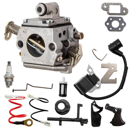 CADUFUELLY MS170 Carburetor Replacement for Stihl MS170 MS180 017 018 Chainsaw with Air Filter Fuel Oil Line Spark Plug Replaces C1Q-S57 C1Q-S57A C1Q-S57B 1130 120 0603