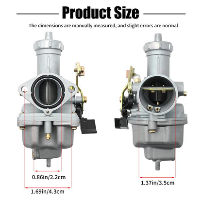 Vkinman PZ27 Carburetor Carb Kit Replacement for Honda Big Red 200 ATC200E ATC200ES ATC185 ATC185S ATC200 ATC200S ATC200M ATC200X