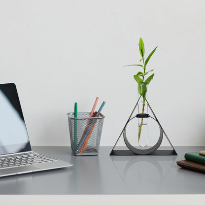 Xyverart Unique Metal Wizard Propagation Tube Vase Planter with Tube, Cute Home Decor, Small Flower Pot for Desk Shelf, Home Decor, Magic School Gifts and Collectibles for Home Friends