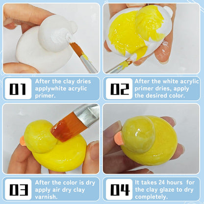 100ml Air Dry Clay Varnish，Air Dry Clay Sealant for Airdry Clay，Air Dry Clay Glaze Can Not Only Used to Prevent Clay Cracking, Scratches, and Wear,It Can Also Having a Glossy Glaze Effect (gloss)