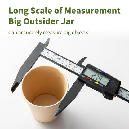 SCITOOLS Digital Caliper 0-8"/200mm Measuring Tool, Micrometer Caliper with Auto-Off Feature, Interchangeable Between inches and millimeters for Jewelry Measurement and 3D Printing