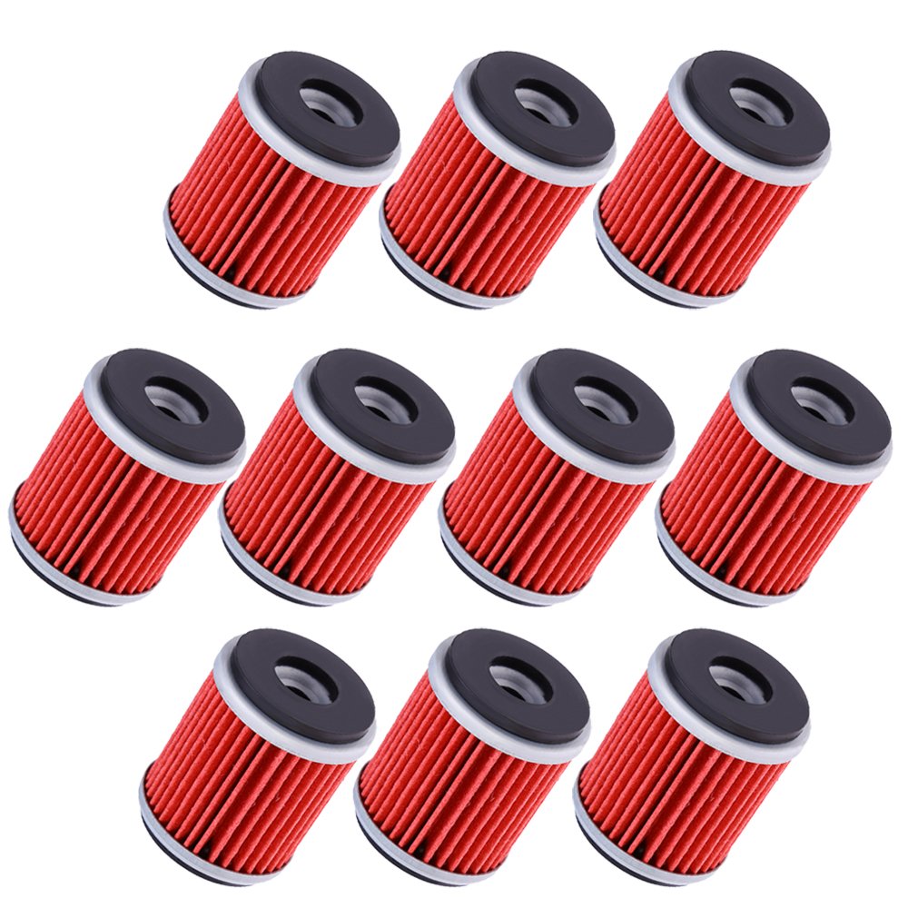Saihisday Oil Filter Replacement for Yamaha WR250F WR450F WR250X WR250R YFZ450X YFZ450R YZ250 XT250 YFZ450 YZ250F YZ450F YBR250(10Pcs)