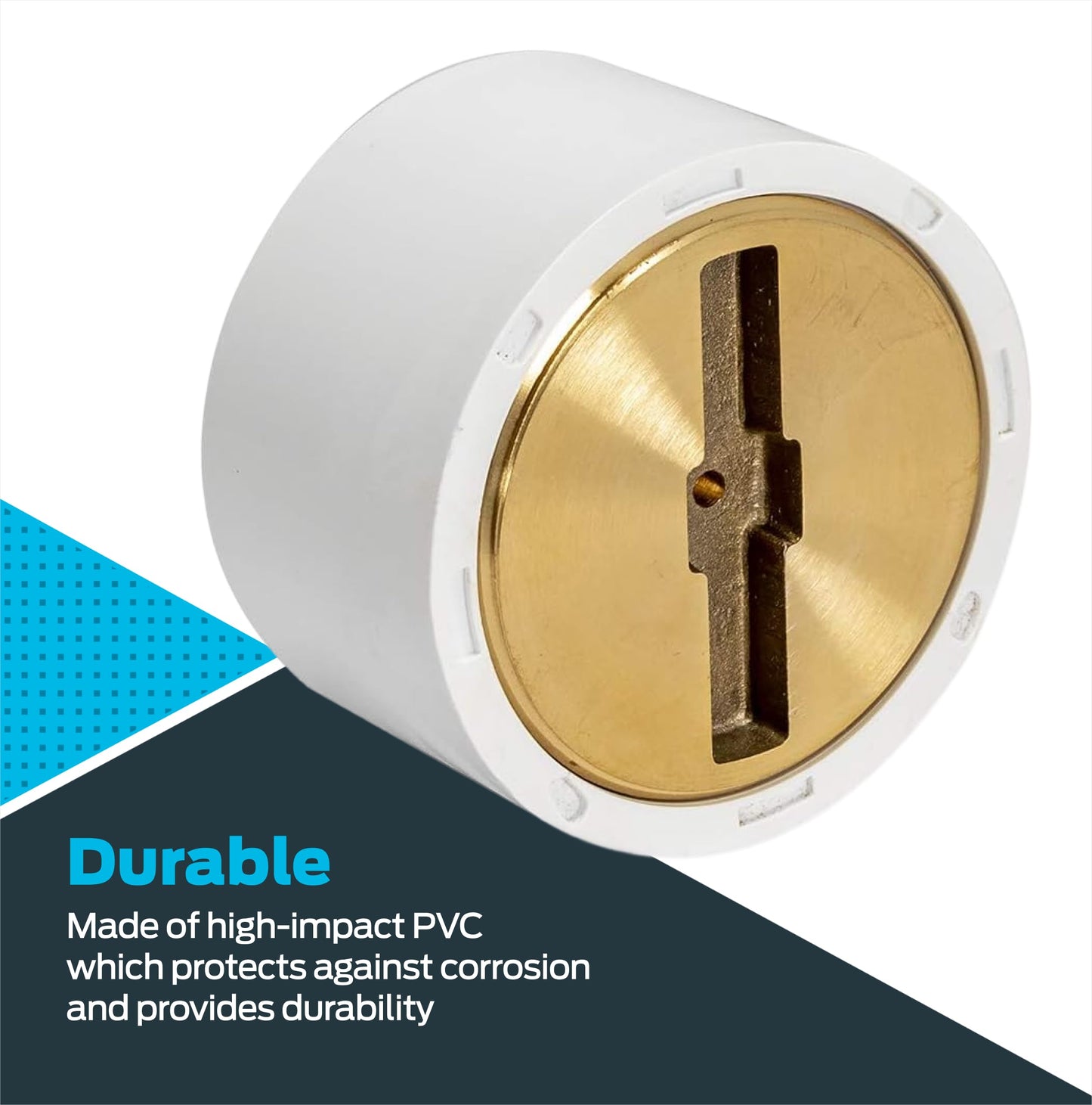 EZ-FLO 15336 Clean-Out with Brass Plug, White