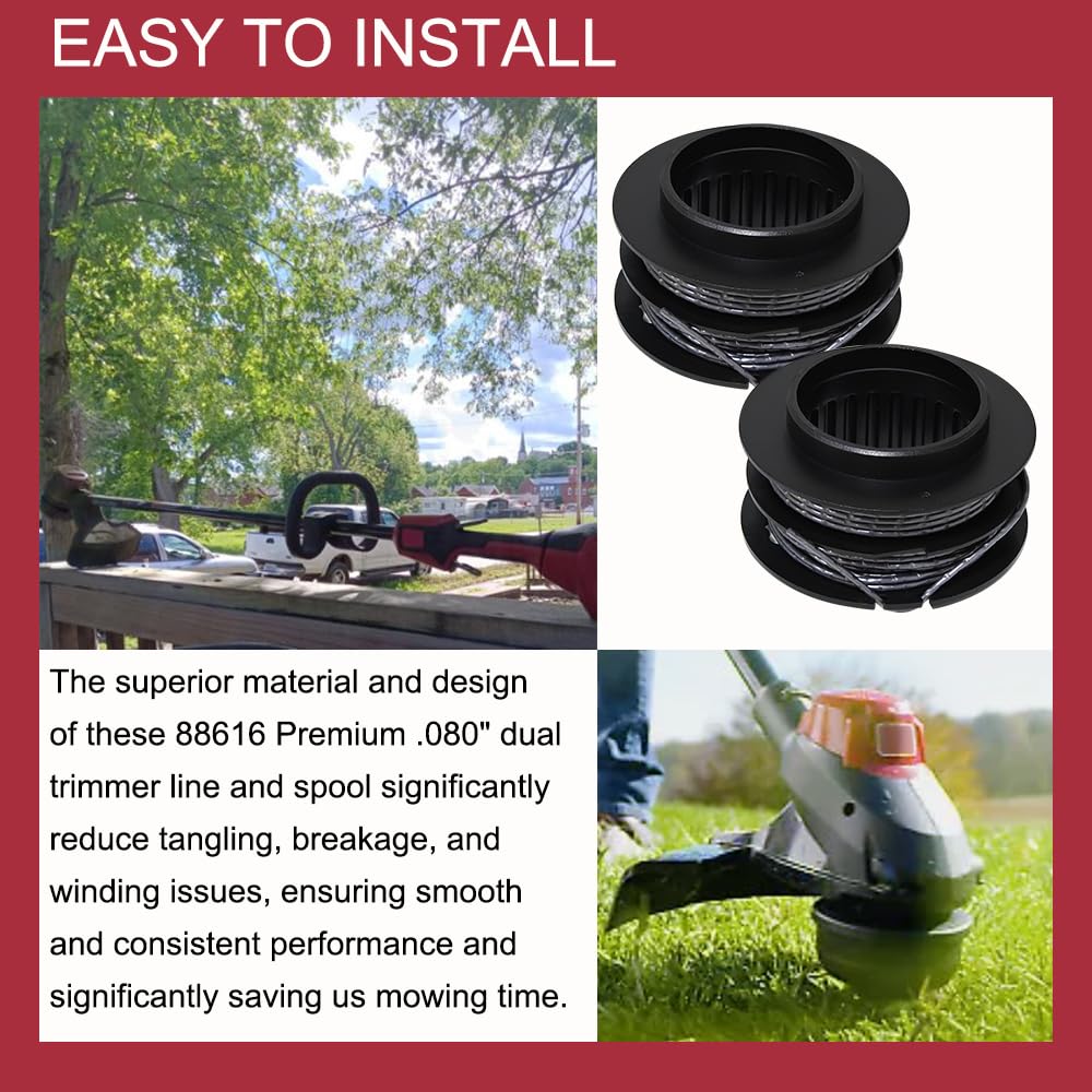 0.080-in x 30-ft Spooled Trimmer Line for Toro Model: 51831 51831T 51881 60V 13" & 15" Electric Brushless String Trimmer 51831