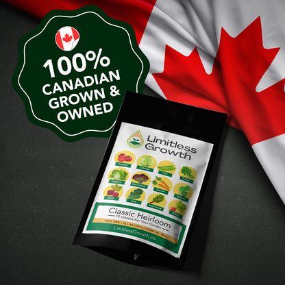 Classic Heirloom Vegetables | 12 Varieties of Heritage Vegetable Seeds for Canadian Home Gardens | Beginner Friendly | Grown in West Coast Canada | Limitless Growth