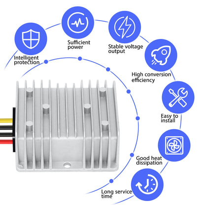 LeMotech DC 12v to 24v Converter 5A 120W Step Up Converter Voltage Reducer IP68 Waterproof Transformer for Golf Cart Truck Boat Vehicle