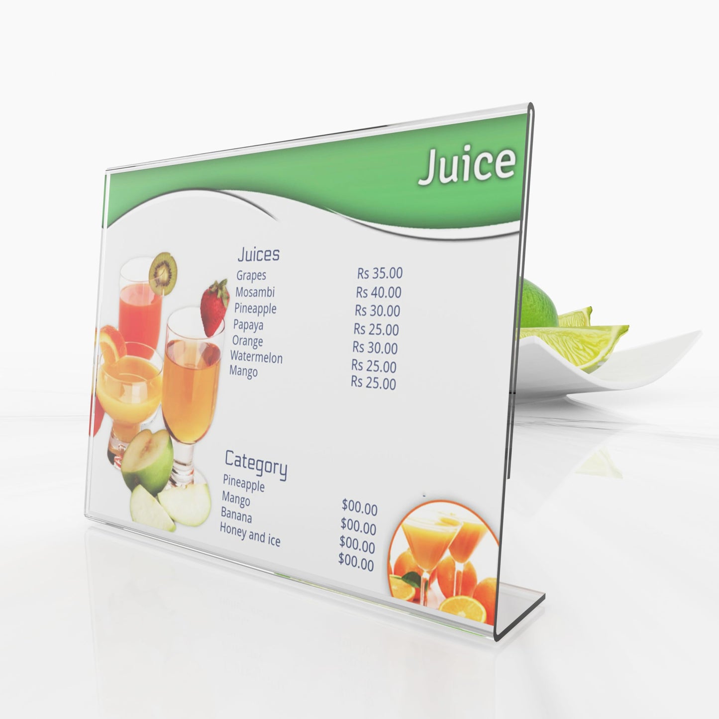 DEZEQO Clear Acrylic Desktop Display Sign Holder,11 x 8.5 Acrylic Slant Back Sign Holder Stand, Perfect for Showcasing Advertisements and Signs,6 Pack