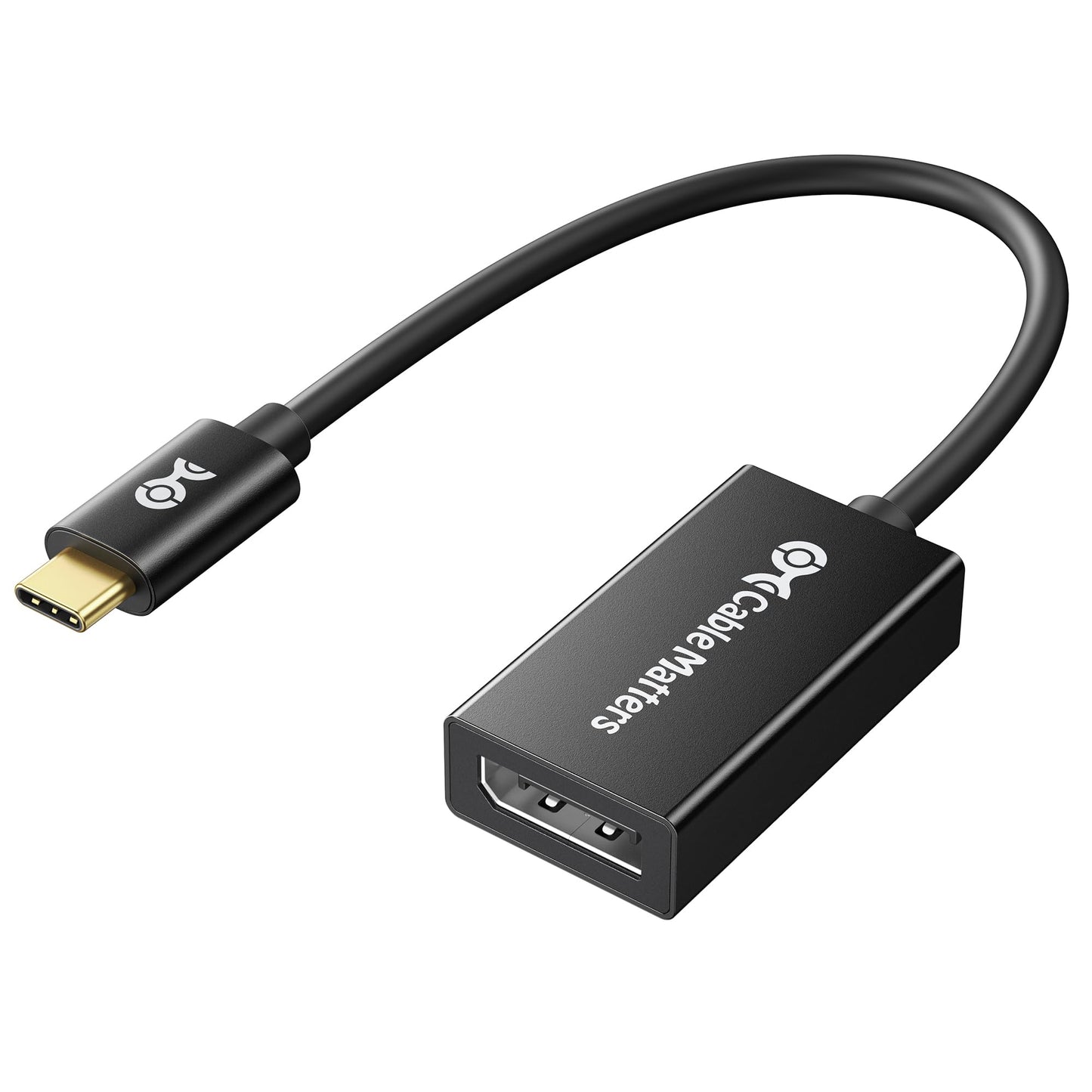 Cable Matters USB C to DisplayPort 1.4 Adapter with 8K@60hz, 4K@144hz and HDR Support - Thunderbolt 4 / USB4 / Thunderbolt 3 Port Compatible with Oculus Rift S, MacBook Pro, Dell XPS, Surface Pro