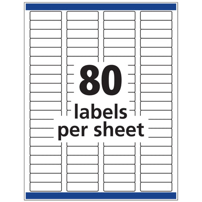 Removable ID Labels with Sure Feed, Laser/Inkjet, 1/2" x