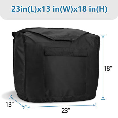 Waterproof Universal Generator Cover for Most Portable Generators 2000-3500 Watt EU2200i EU3200, Heavy Duty Thicken 600D Polyester,Weather and UV Resistant(23 x 13 x 18 inch-Black)