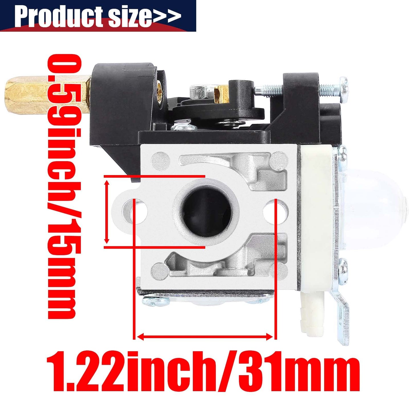 QAZAKY Carburetor Compatible with Zama RB-K112 Echo SRM-266 SRM-266S SRM-266T SRM-266U PPT-266 PPT-266H PE-266 PE-266S PAS-266 SHC-266 HCA-266 String Trimmer Brushcutter Carb A021003830 A021003831