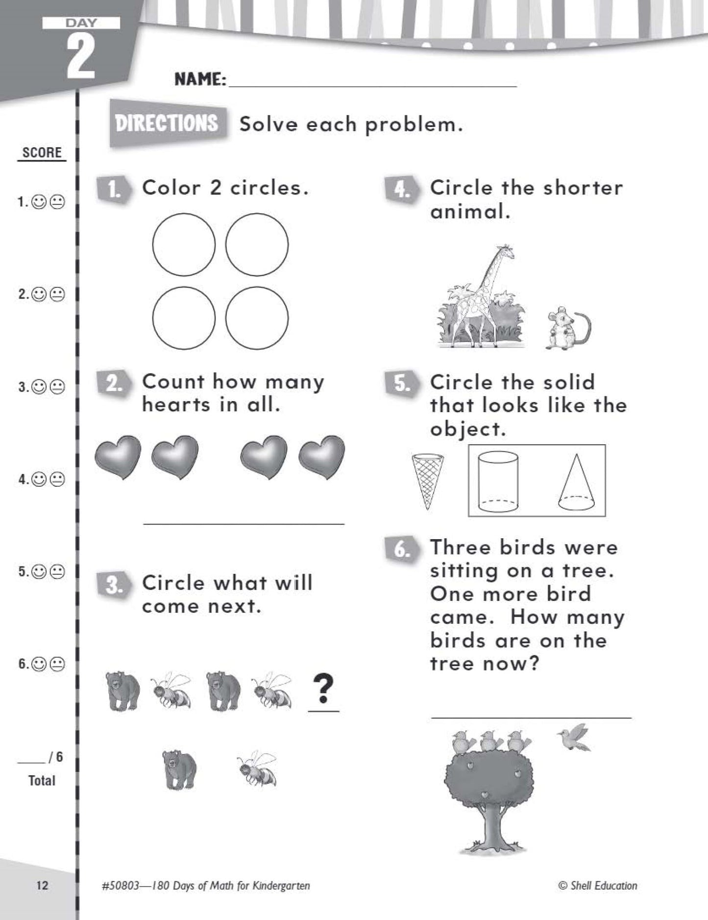 180 Days™: Math for Kindergarten: Practice, Assess, Diagnose