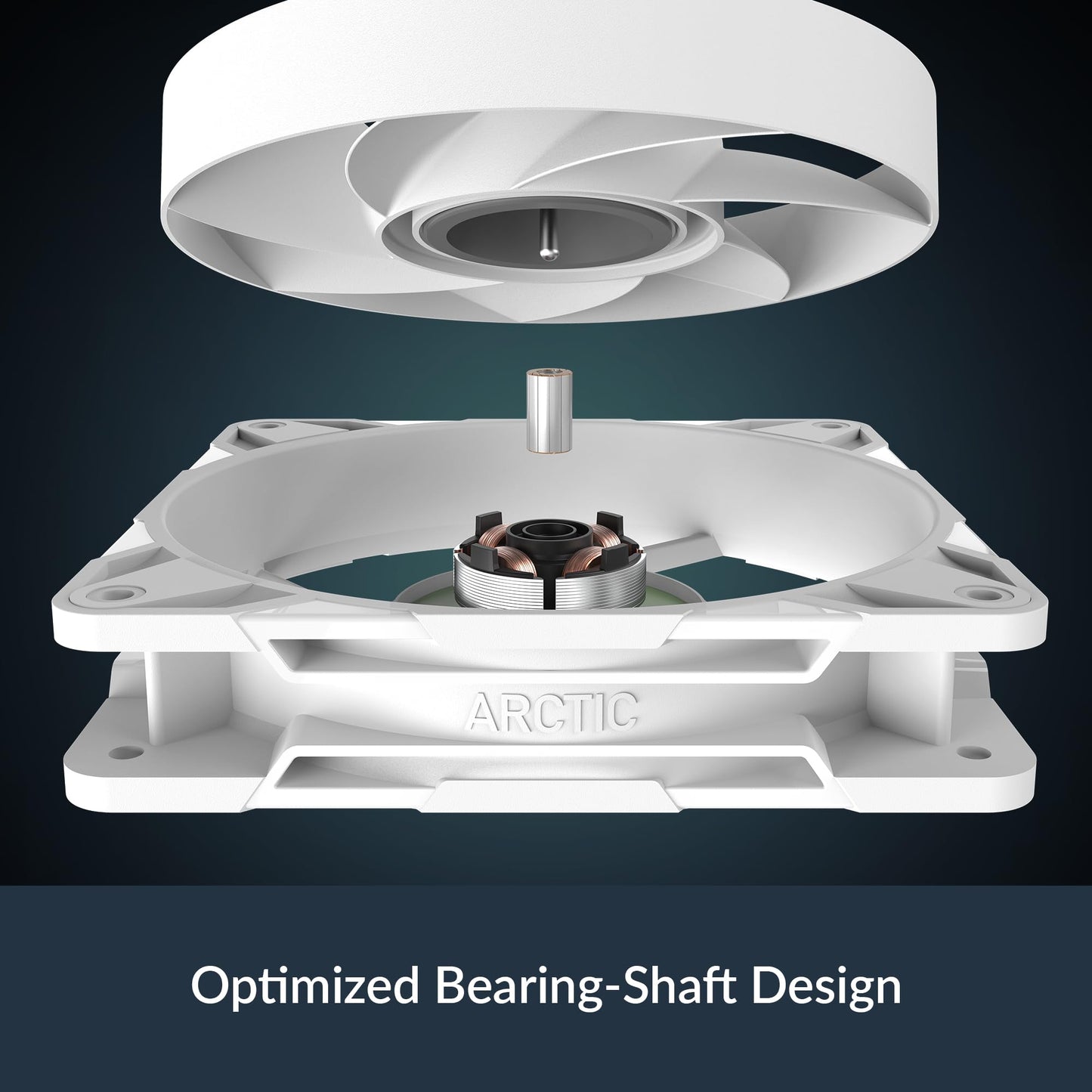 Arctic P12 Pro PST (White) - Powerful Premium Fan, 120 mm PWM Fan with Y-Cable Splitter, 600-3000 RPM, 0 RPM <5% PWM, Fluid Dynamic Bearing, 4-Pin - White