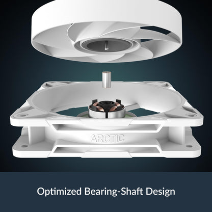 Arctic P12 Pro PST (White) - Powerful Premium Fan, 120 mm PWM Fan with Y-Cable Splitter, 600-3000 RPM, 0 RPM <5% PWM, Fluid Dynamic Bearing, 4-Pin - White