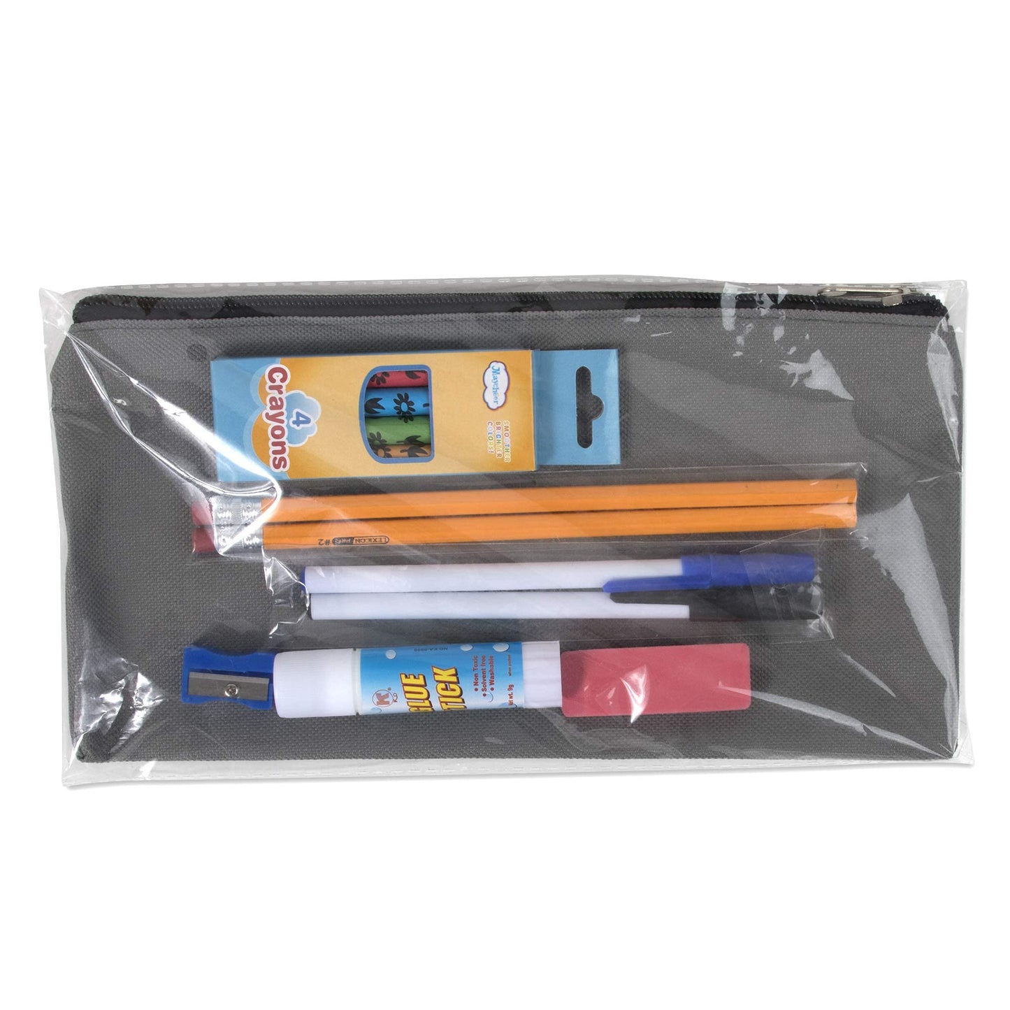 Classic Traditional Cloth Pencil Cases in Bulk, in Solid Colors (25 Pencil Cases in 8 Colors)