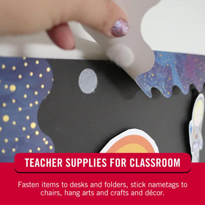 VELCRO Brand Dots with Adhesive | 250 Sets White and Black Assorted | Preschool Classroom Must Haves | Sticky Back Circles Perfect for Teachers | 1/2 Inch Round Tape (VEL-40031-USA)