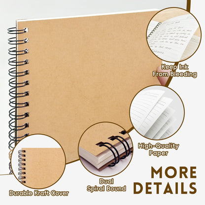 12 Pack A5 Spiral Notebook, College Ruled Journals 8.3" x 5.5", 120 Pages Lined Writing Pads