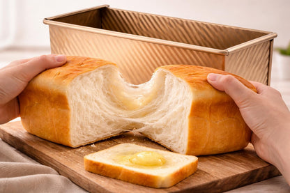 Spmarkt 13inchx 5inch Long Non-Stick Rectangle Pullman Loaf Pan with Lid, 2.2lb Capacity Sourdough Bread Pans for Homemade Bread, Deep Bread Tin with Dough Scraper Cutter