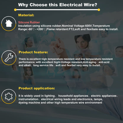 22 awg Silicone Electrical Wire 2 Conductor Parallel Wire line 200ft [Black 100ft Red 100ft] 22 Gauge Soft and Flexible Hook Up Oxygen Free Stranded Tinned Copper Wire