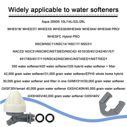 Water Softener Nozzle, Plastic Water Softener Nozzle and Venturi Assembly Water Softener Parts for GE, Kenmore, Rheem, Replacement Parts 7187065, 7165704, WS15X1002