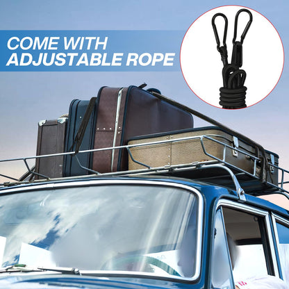 60" x 18" Cargo Net for Truck Bed with 2 Adjustable Ropes, Tailgate Net for Full-Size Truck, Easy-to-use Cargo Net