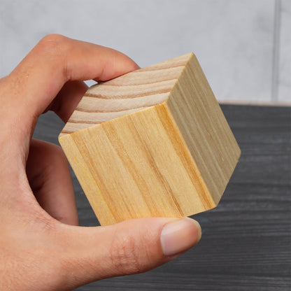 30 Pack Unfinished Wood Blocks 2 Inch - Solid Pine Wooden Cubes for Crafts, Sanded Smooth Natural Wood Squares for Carving, Painting, Engraving & Rustic Home Decor