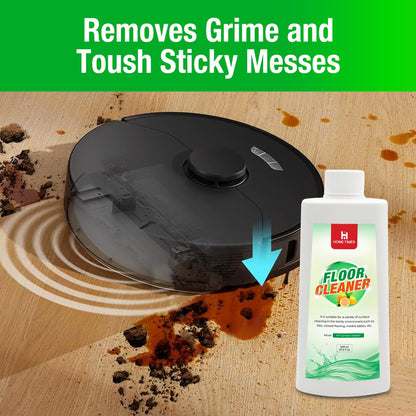 Robot Vacuum Floor Cleaning Concentrate for Mops - Compatible with Roborock, Tineco, iFloor, Etc. - Hardwood & Multi-Surface - Non-Toxic, Residue-Free (LEMON,16.9FL OZ,500ML)