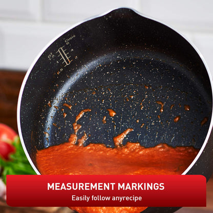 T-Fal Signature 26cm Frypan Non Stick Non Toxic Frying Pan, Thermo-Spot Heat Indicator, Dishwasher Safe, Black