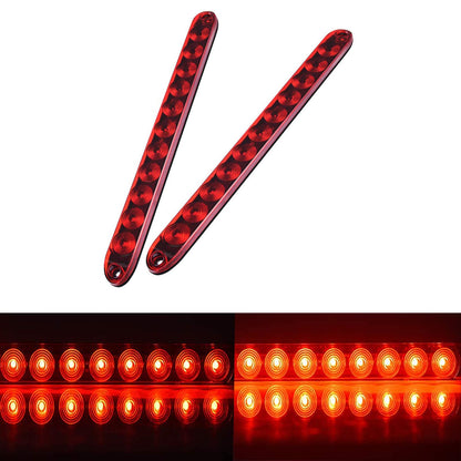 CyanHall Led Trailer Lights 2PCS 15" 11 LED Red Trailer Lights Bar for Park Stop Turn signals Tail Brake Light IP65 Waterproof Truck Trailer Marker ID Bar