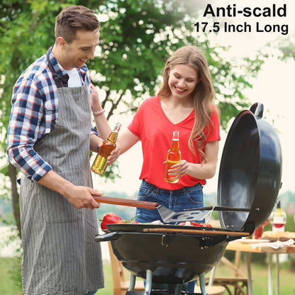 BBQ Accessories for Grill, 7 in 1 Grill Spatula with Fork,17 Inch Barbecue Tools, Dad Gifts, Gifts for Men, Dad, Husband