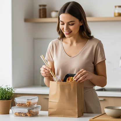 Hiceeden 360 Pairs Disposable Bamboo Chopsticks, Individually Wrapped Chopstick Bulk for Take-Out Orders, Restaurants, Picnics, Clear Sleeve Film