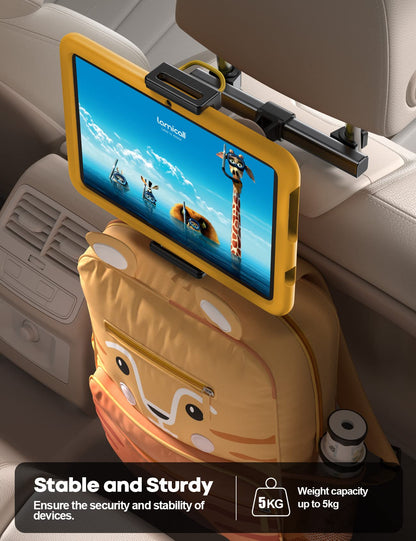 Car Tablet Holder, Headrest Tablet Mount - Lamicall Universal 360 Rotating Car Seat Stand Cradle for All 4.7"-13" Tablet, iPad Pro 10.5, 12.9, iPad Air Mini, Switch, Samsung Tab, Accessories, Mom Gift