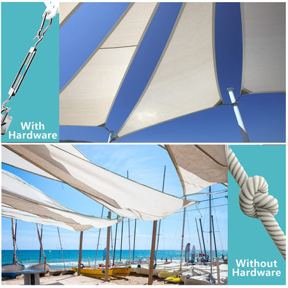 Sun Sail Hardware Kit, 5 Inch 304 Marine Grade Stainless Steel Sun Shade Sail Hardware Kit for Triangle/Rectangle/Square Sun Shade Sails Installation (40 PCS）