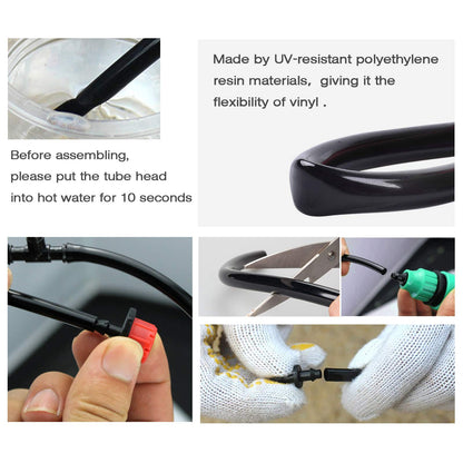 MIXC 100FT 1/4 inch Drip Irrigation Tubing Blank Distribution Tubing Garden Watering Tube Line for Garden Irrigation System