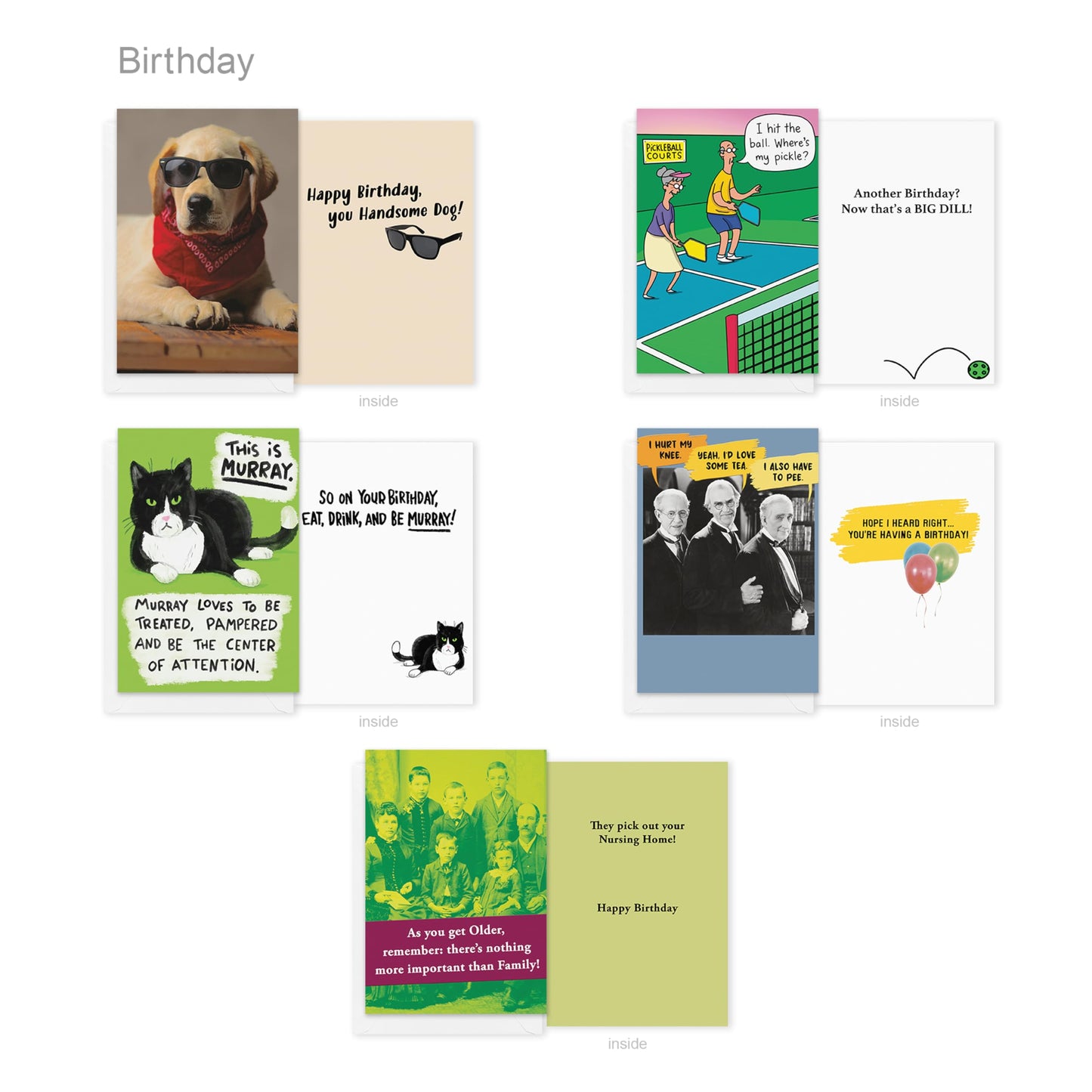 Recycled Paper Greetings 30-Count Funny All Occasion Card Assortment with Envelopes, Seals, and Storage Box by Hey Look!