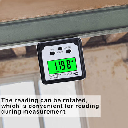 Digital Angle Finder, Lytool Digital Angle Gauge Magnetic,Inclinometer Level,Angle Measuring Tool with Backlight and Magnetic Base, Reading Quickly Stabilizes, for Woodworking, Construction, Machinery