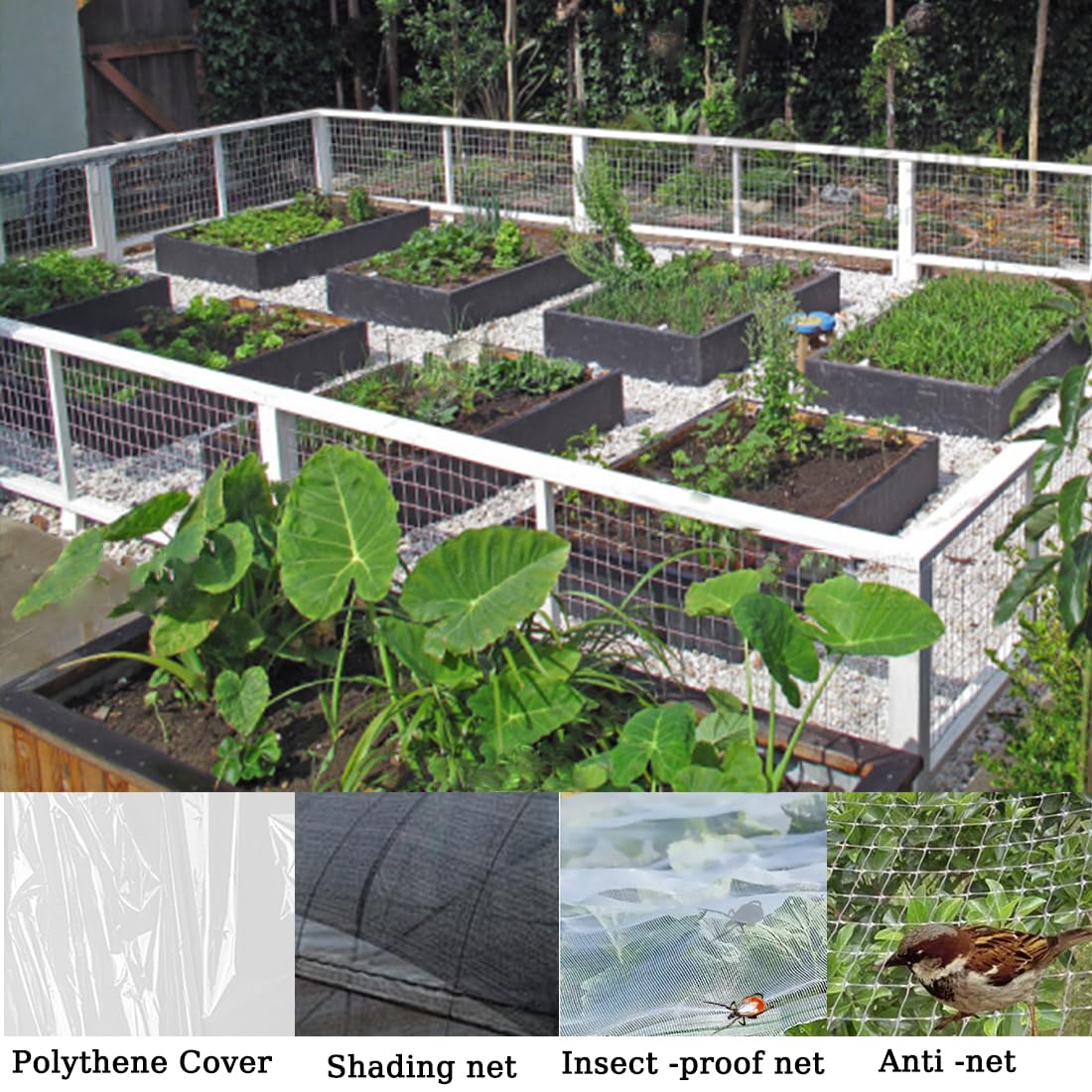 36Pcs Greenhouse Hoops for Raised Beds,8ft Greenhouse Hoops,Grow Tunnel,6 Sets Garden Hoops Rustproof Plastic Coated Steel Support Frame Hoops for Raised Beds, Garden Tunnel Row Cover Hoops Kit