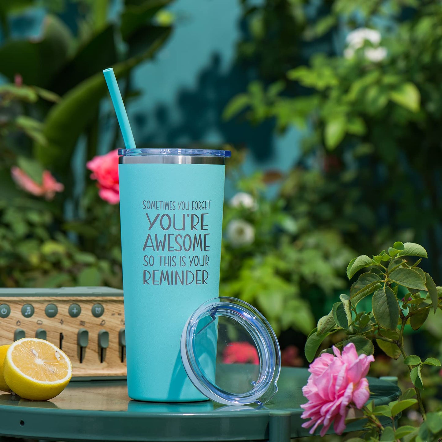 Birthday Appreciation Gifts for Women - Inspirational Tumbler for Her, Friends, Sister, Mom - You are Awesome - 22oz