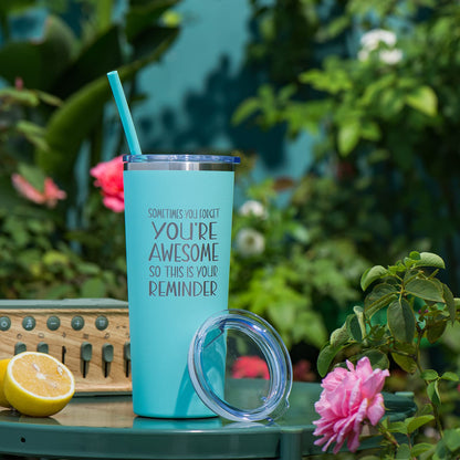 Birthday Appreciation Gifts for Women - Inspirational Tumbler for Her, Friends, Sister, Mom - You are Awesome - 22oz