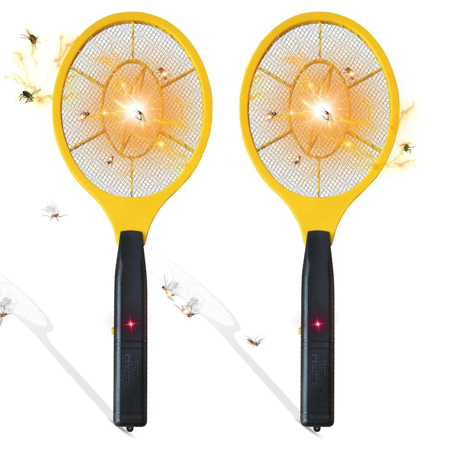 2 Pack Zapper Electric Zapper - Indoor Outdoor Zapping Racket for Control - Safe to Touch with 3-Layer Safety Mesh