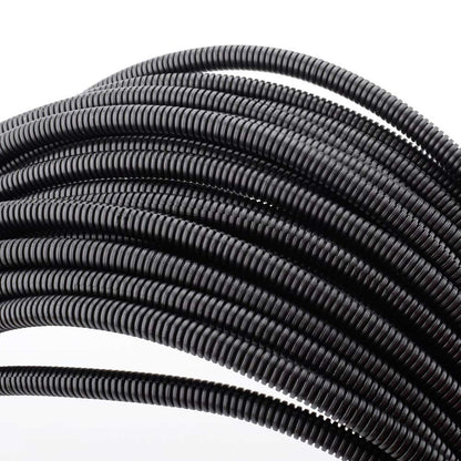 ZhiYo 100FT 1/4" Wire Loom Split Tubing Auto Wire Conduit Flexible Cover Black Cable Management
